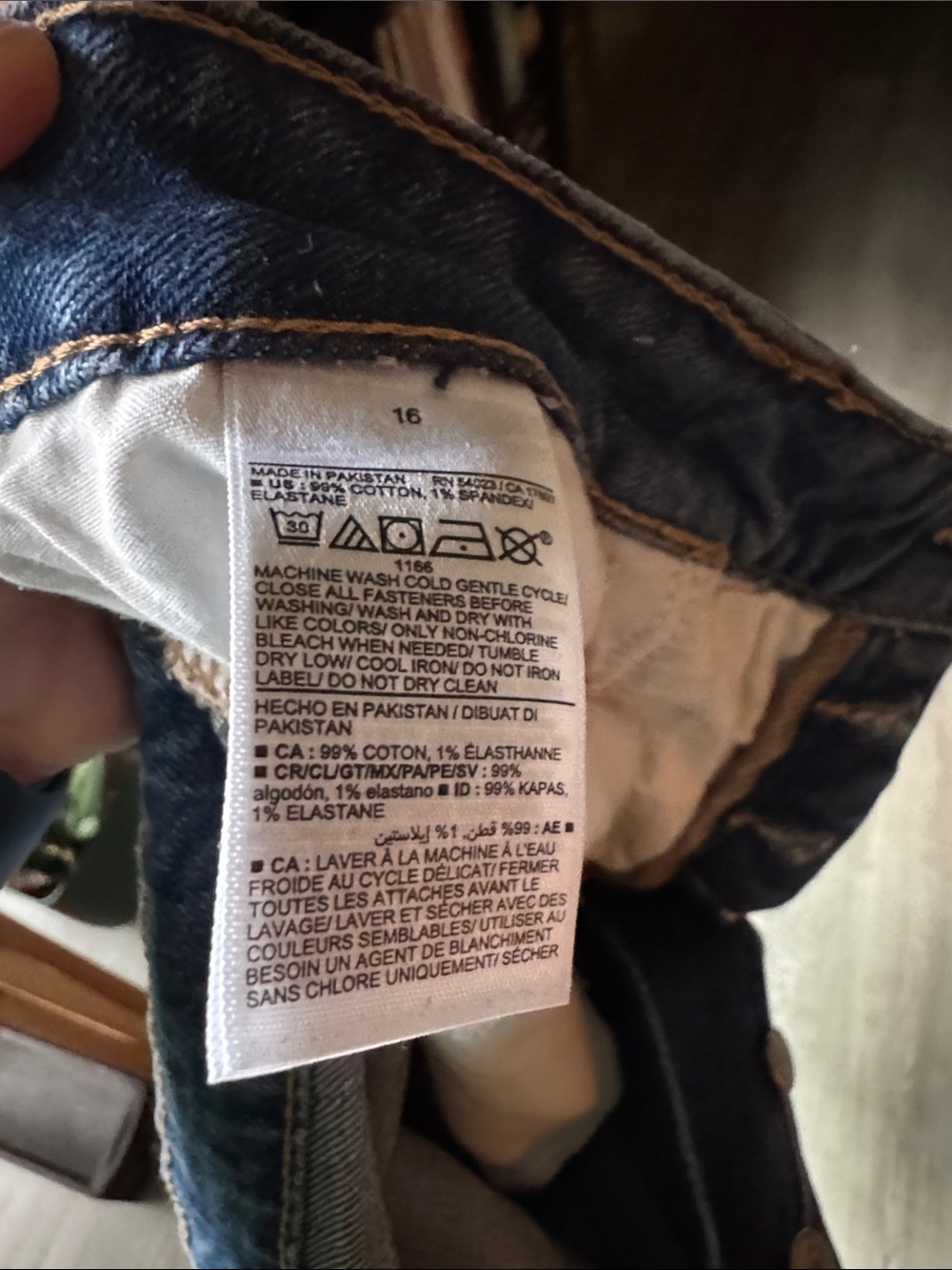 Old Navy Blue High-Rise O.G. Straight Jeans - Picture 4 of 5